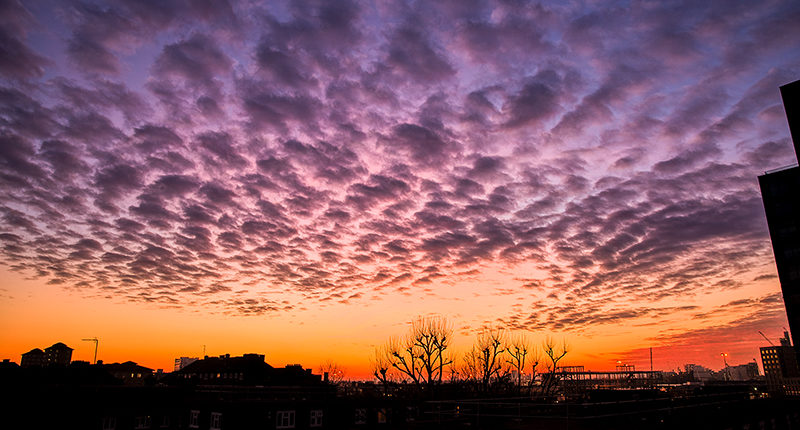 sunset red and blue